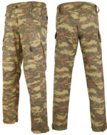 A pair of pants that are in different colors.