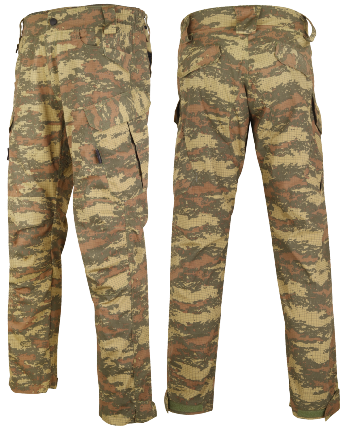A pair of pants that are in different colors.